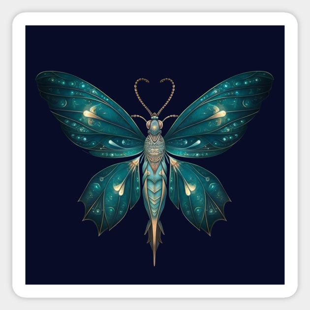 Magical blue butterfly Sticker by Elizabeth Aurora